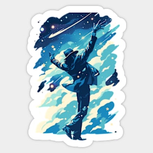 Dance Legend Reaching for the Stars - Pop Music Sticker